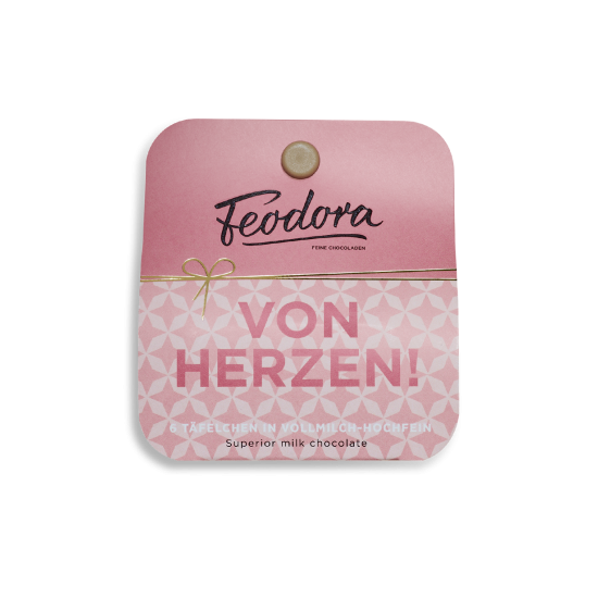VON HERZEN Täfelchen Geschenkverpackung